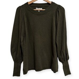 Apiece Apart Dewi Puff Balloon Sleeve Cotton Cashmere Sweater Large